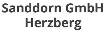Its a logo of Sanddorn GmbH Herzberg in black